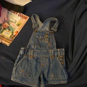 Jean bib overalls shorts